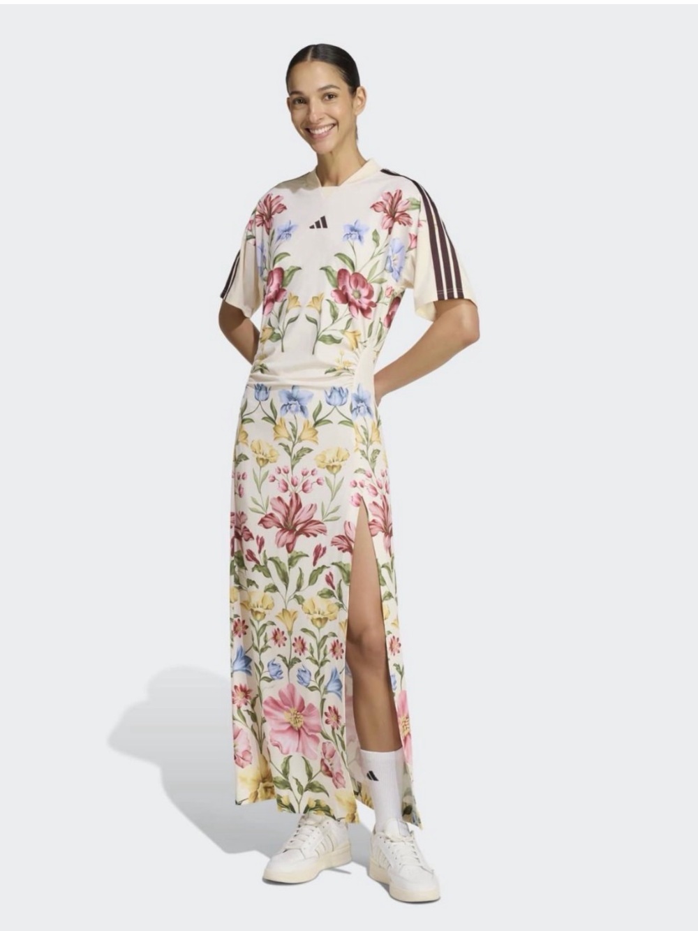 🖤💐 ADIDAS x FARM RIO PREMIUM DRESS WHITE FLORAL 🖤💐